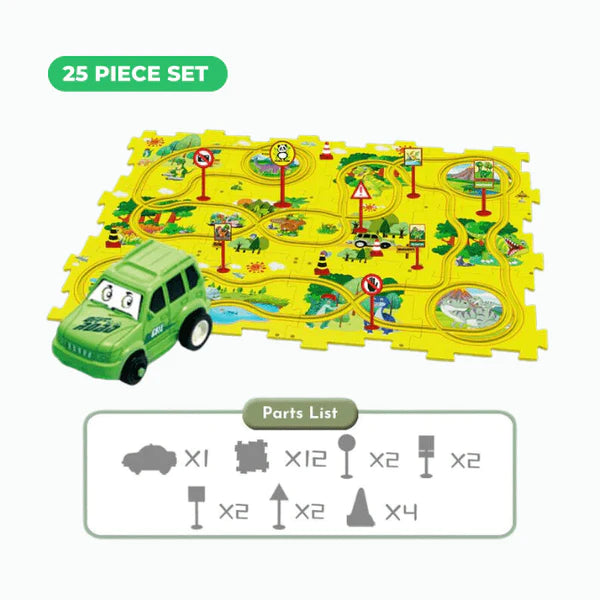 (🎄EARLY CHRISTMAS SALE - 50% OFF) 🎁-PuzzleRacer™ Kids Car Track Set