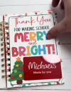 👩‍🏫Teacher Gift Card Book📚-🎄Merry Christmas to Great Teacher