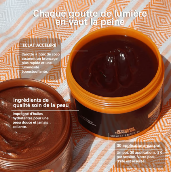 ⏰Dernier jour - 49 % de réduction🔥 - Gel bronzant intense et scintillant doré de luxe