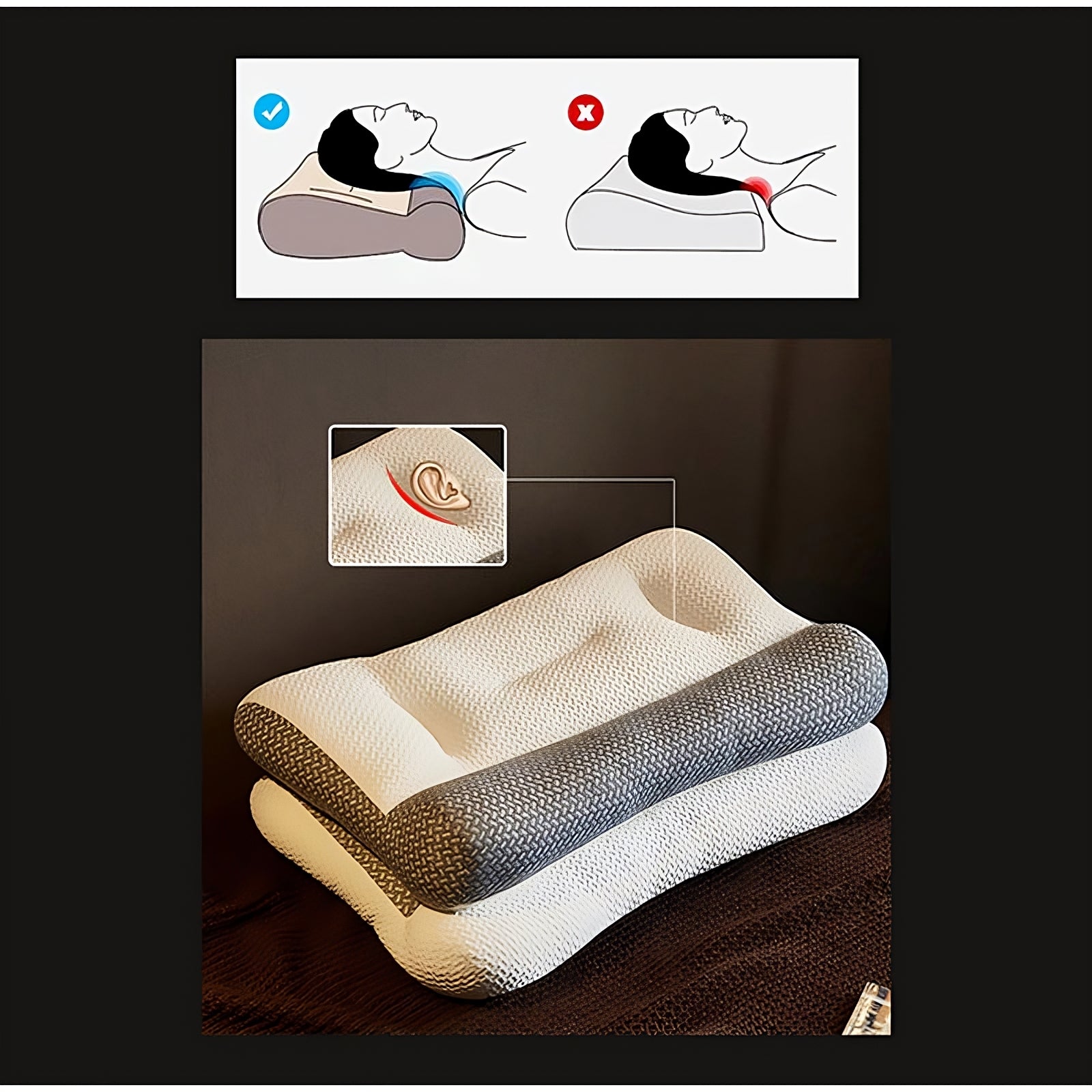 Last Day Promotion 70% OFF - 🔥Super Ergonomic Pillow - Protect your neck and spine