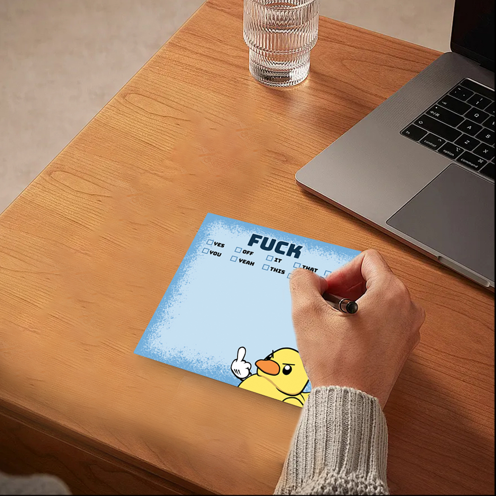 🤣Funny Middle Finger Duck Sticky Notes