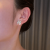 (Early Christmas Sale- 50% OFF) Four Leaf Clover Pearl Stud Earrings- BUY 2 FREE SHIPPING