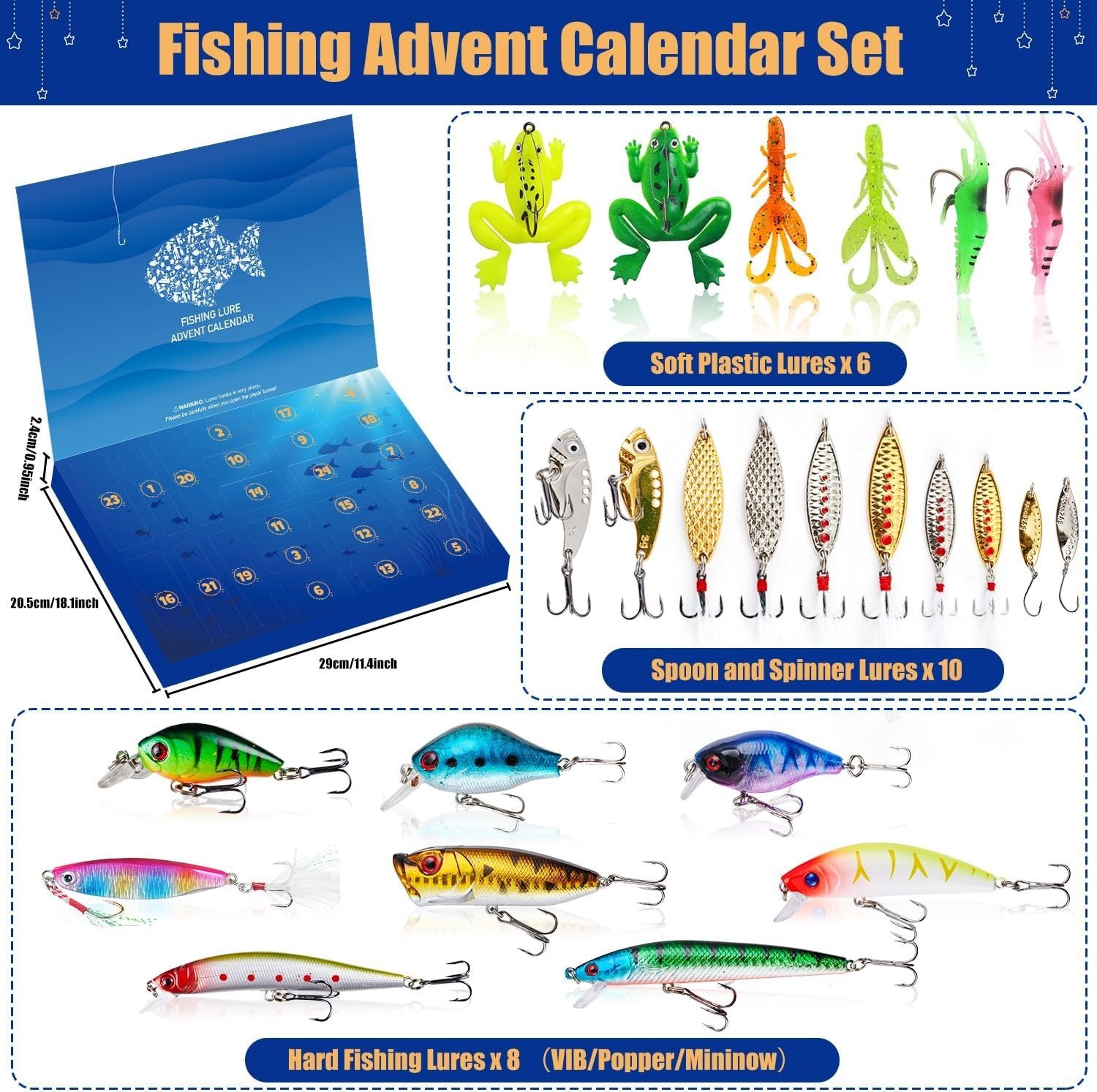 🔥Last Day 60% OFF🔥24 Days Fish Tackle Set Advent Calendar