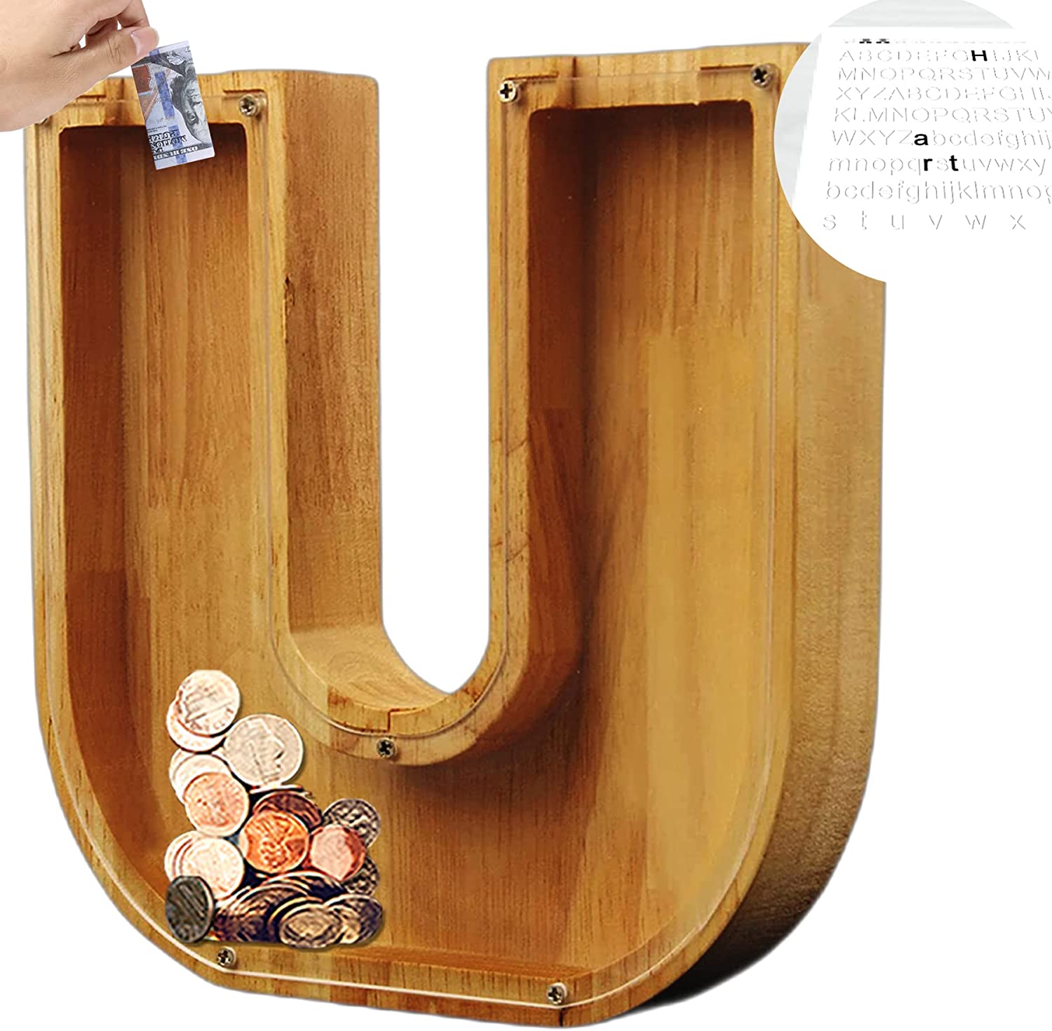 (🌲Early Christmas Sale- SAVE 48% OFF) Piggy Bank-Wood Gift For Kids (BUY 2 GET FREE SHIPPING)