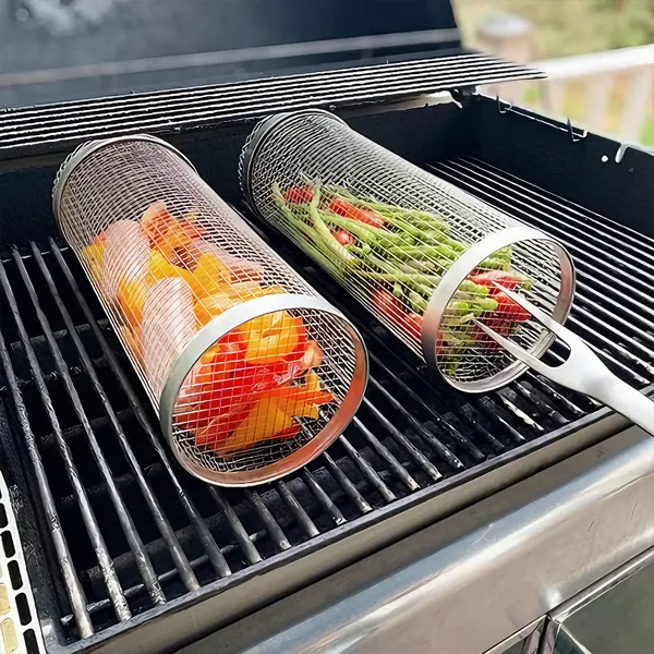 🔥Last Day Promotion 60% OFF🎄BBQ Rolling Grilling Basket