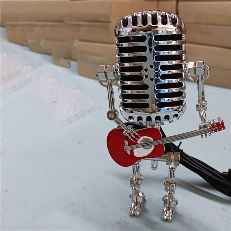 🔥Last Day Promotion 48% OFF-🎁-Vintage Microphone Robot Desk Lamp - Get Free Guitar!!