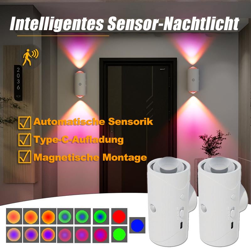 🎉Letzter Tag: 49% Rabatt🔥Intelligentes RGB-Nachtlicht mit Bewegungssensor