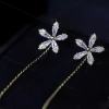 Shiny Diamond Flower Earrings