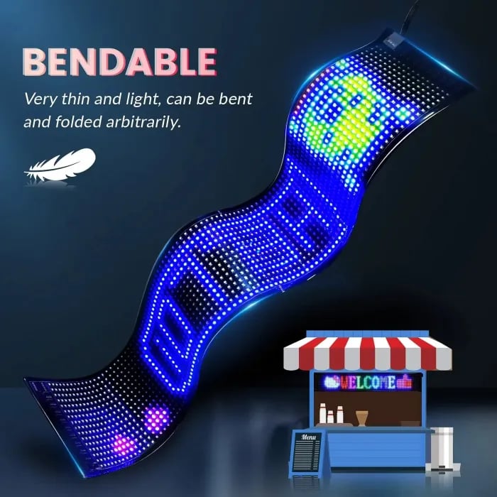 🔥Last Day Promotion - 50% OFF🎁Vehicle Bluetooth 🌠Customizable 💡LED Flexible Display