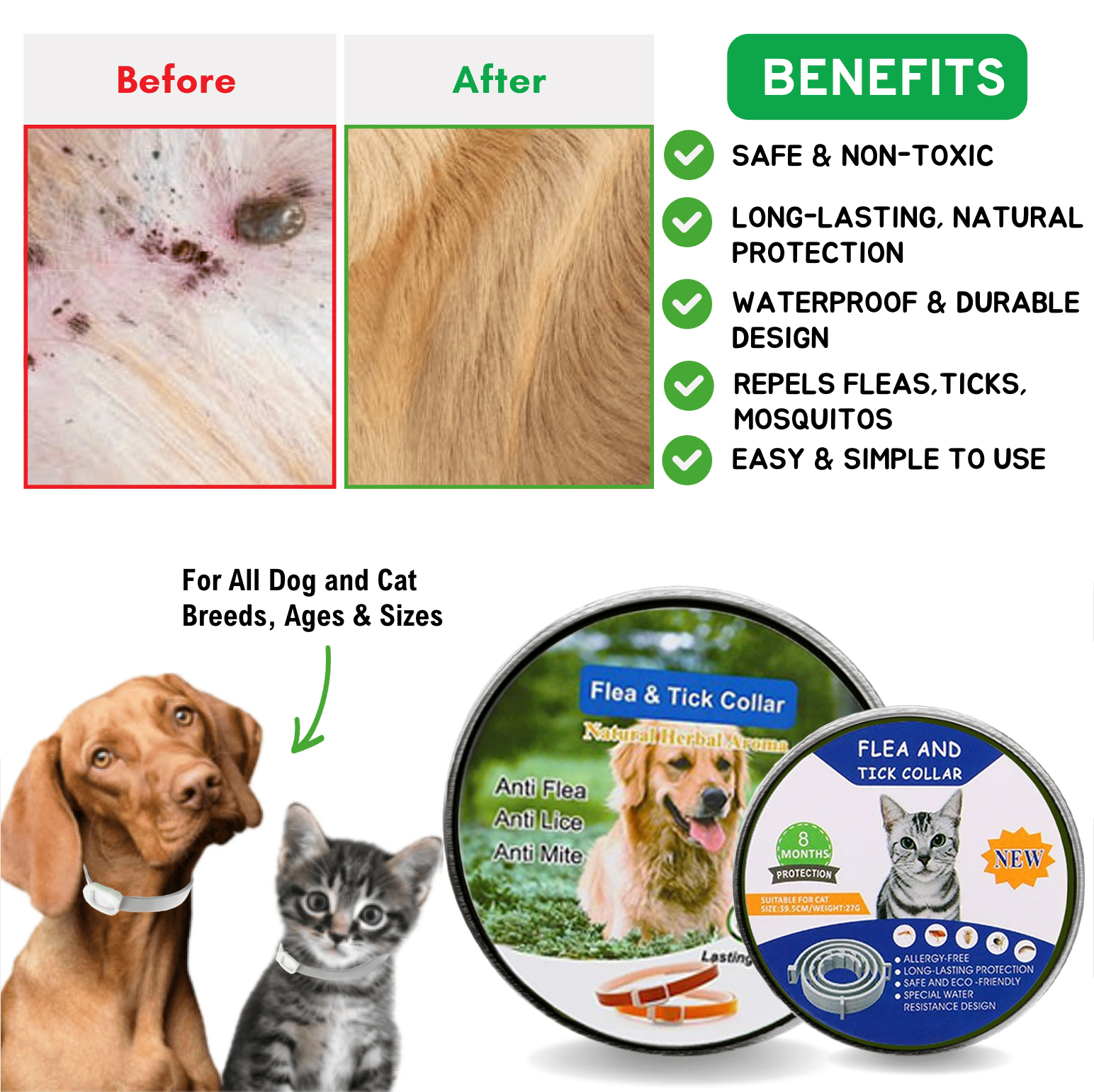 Anti-Flea, Tick, & Mosquito Collar
