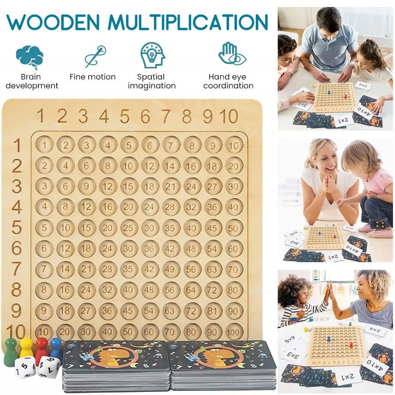 🔥Last day promotion 50% off🔥Wooden Montessori Multiplication Board Game - BUY 2 FREE SHIPPING