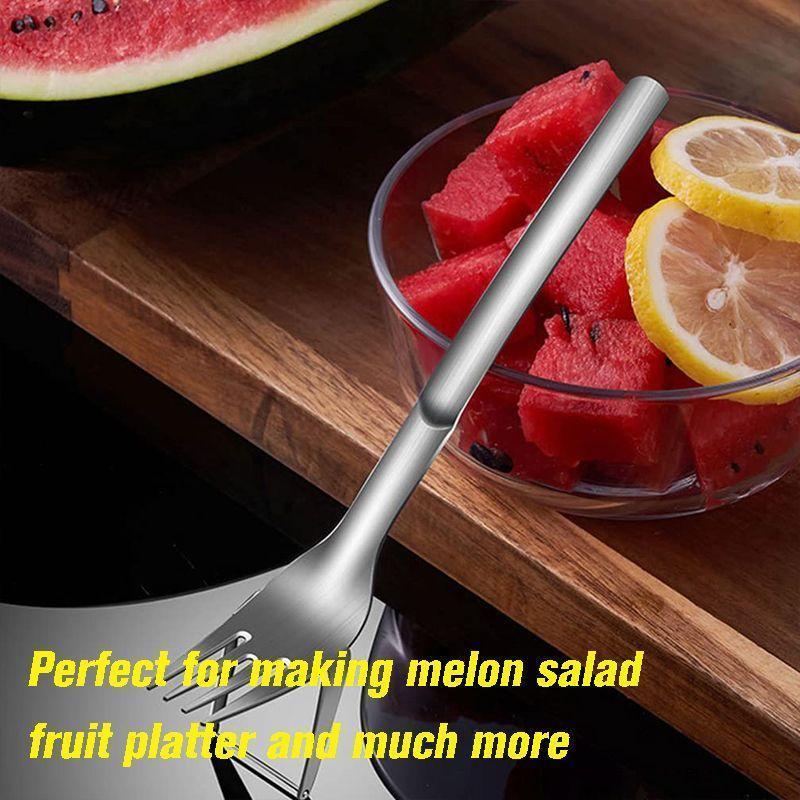 Hot Sale-Multi 2-in-1 Watermelon Fork Slicer