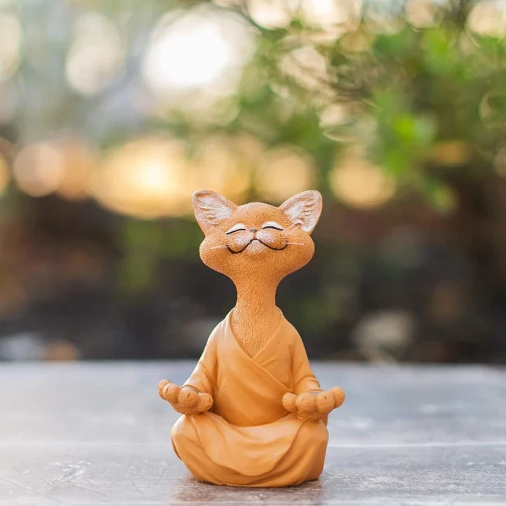 🔥Handmade Happy Buddha Cat - Buy 3 Get Extra 15% OFF & Free Shipping