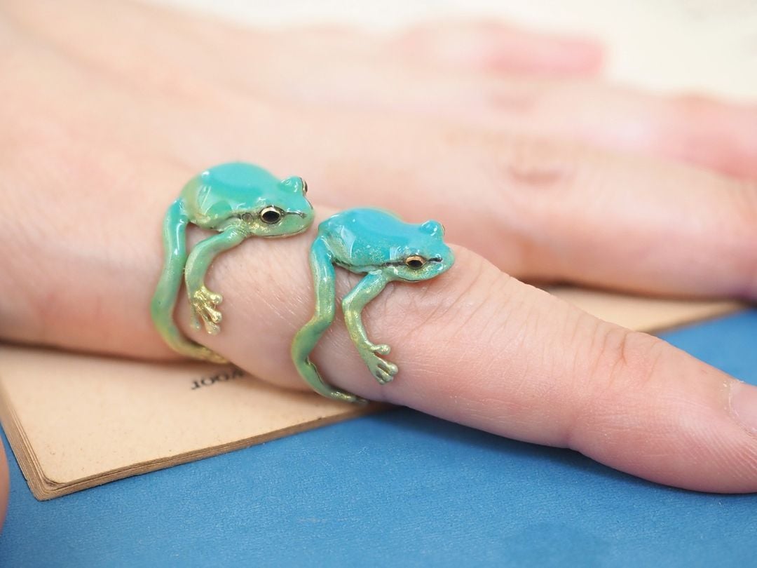 🔥 Buy 1 Get Free 🔥-Tree Frog Ring & Earrings