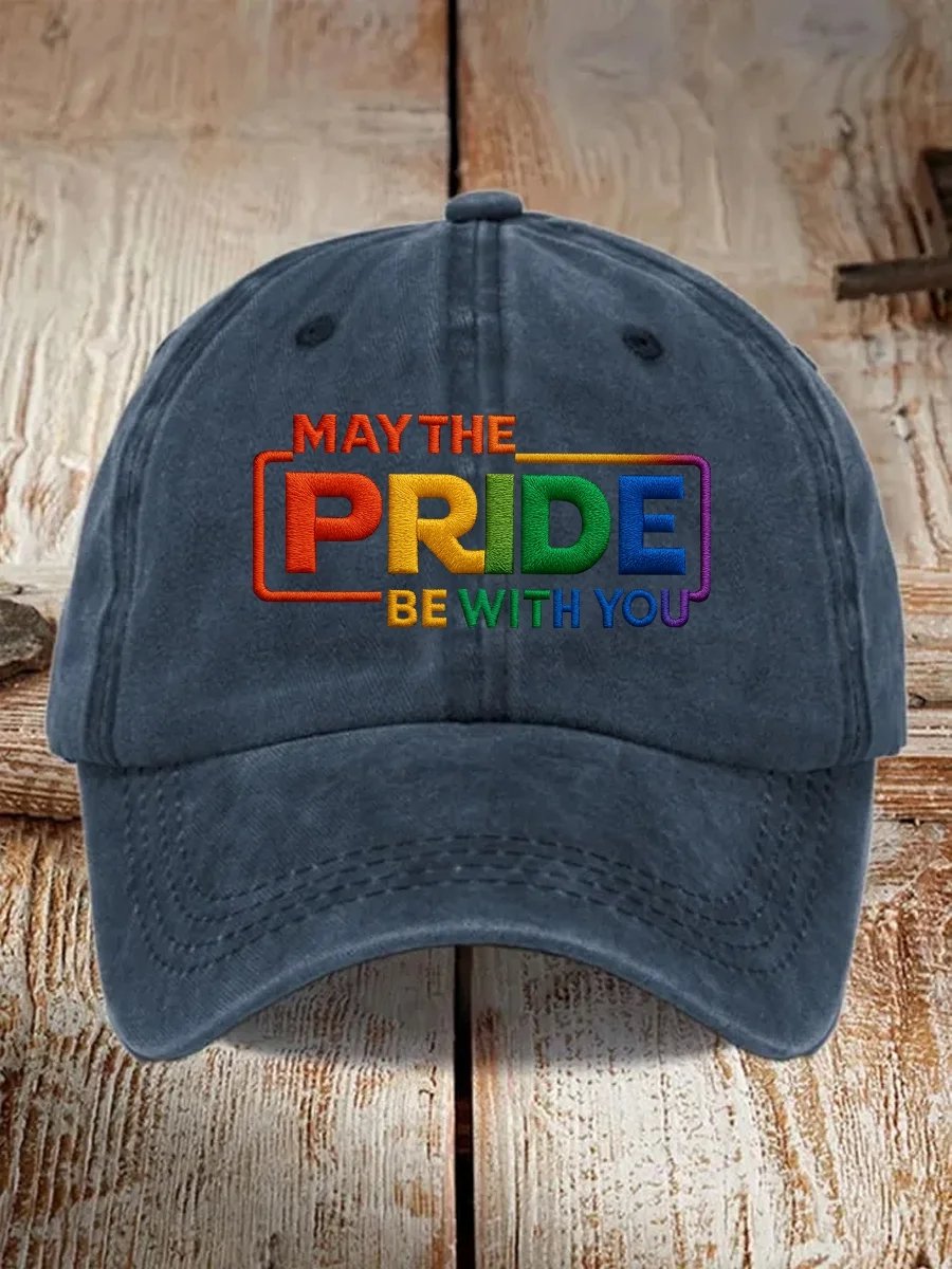 Unisex washed cotton hat with pride