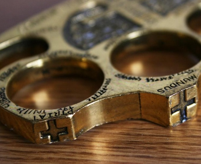 Holy Spiritus Constantine Brass Knuckle Paper Weight