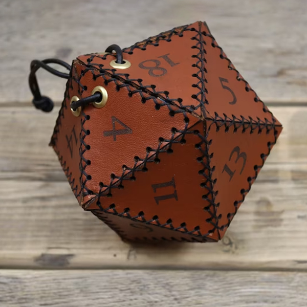 🎲 Leather D20 Dice Bag🎲