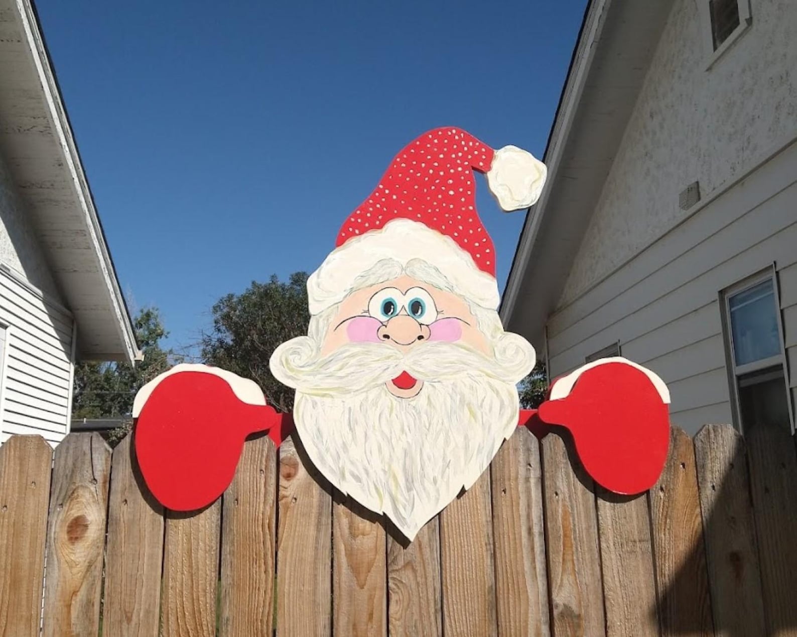 (🎄Early Christmas Sale - 49% OFF)🔥Fence Peeker Holiday Decorative Sign, 🔥Buy More Save More!