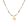 🌈 Letter Beaded Necklace for Women🔤A-Z