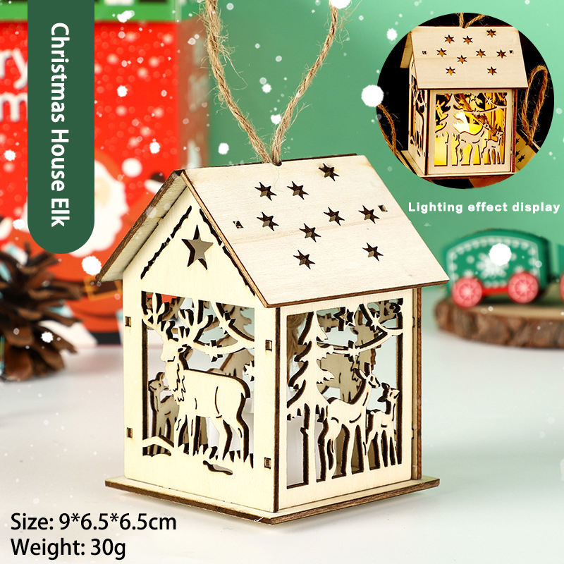 🎄Ealy Christmas Sale 49% OFF✨Christmas LED Wood House Ornaments Eco-friendly Glowing