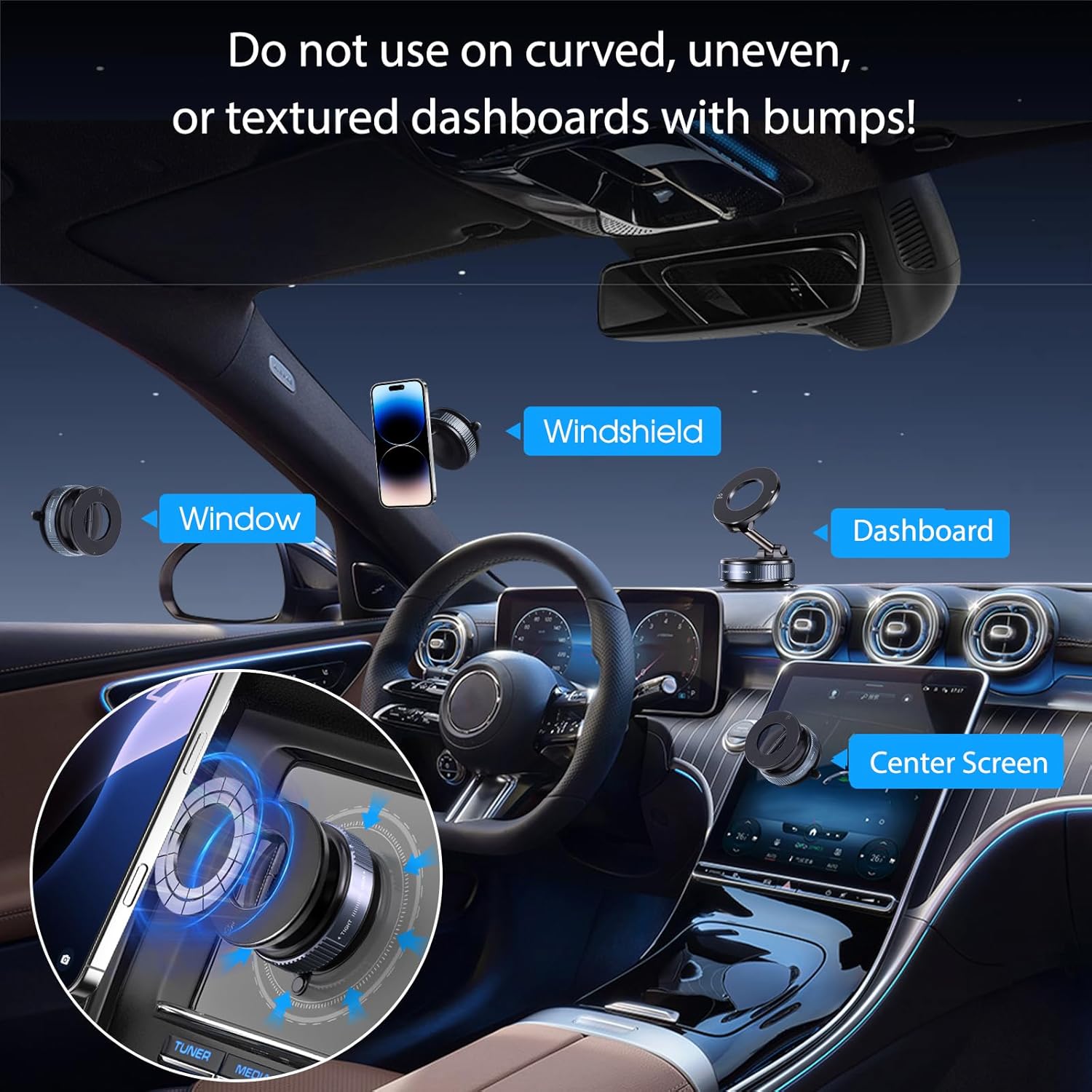 ⏰LAST DAY SALE 50% OFF💥Suction cup magnetic phone holder