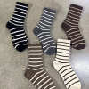 Socks women's autumn and winter new combed cotton striped high socks