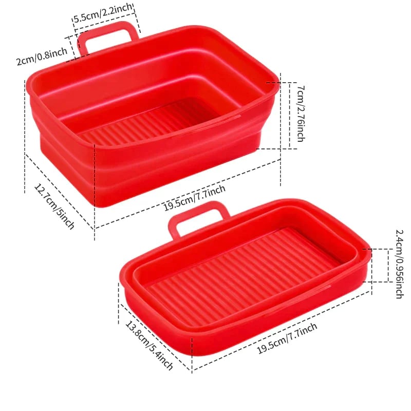 🔥Last Day Promotion - 50% OFF🎁Foldable Air Fryer Silicone Baking Tray