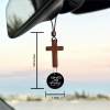 Last Day 49% OFF🔥Bible Verse Car Rearview Hanging Cross Ornament