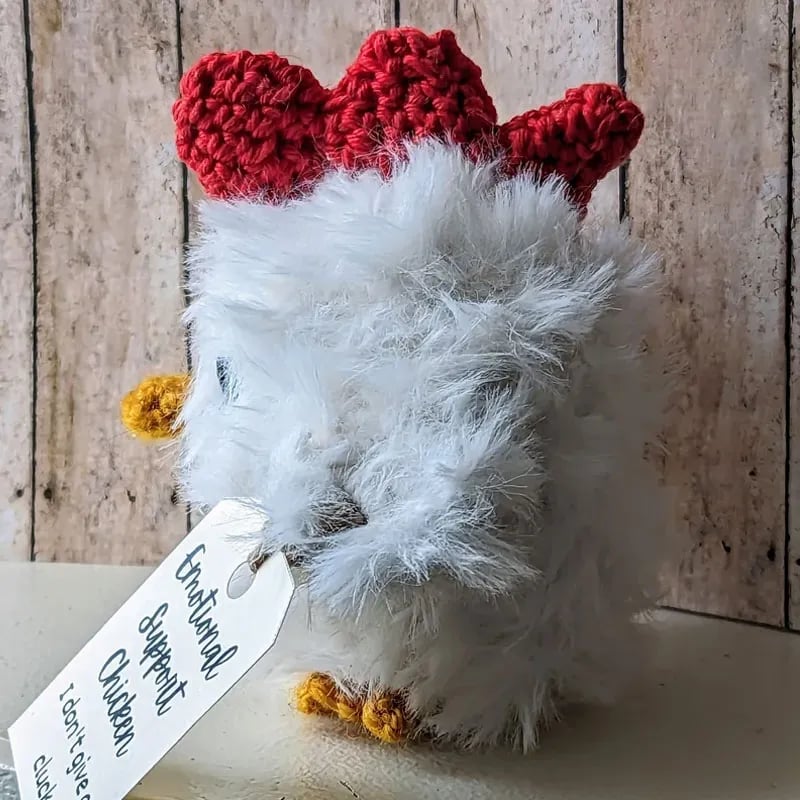 🐓Emotional Support Crochet Chicken Gift