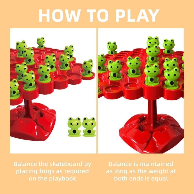 🔥Last Day Promotion 70% OFF-🔥- Frog Balance Tree Double Play Parent-child Interactive Puzzle Toys