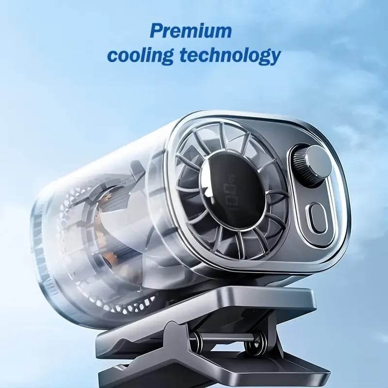 🎁TikTok Last Day Sale - 70% OFF🎉Car Clip On Fan with LED Display -360° Rotation, 100 Speeds Adjustable, USB Rechargeable