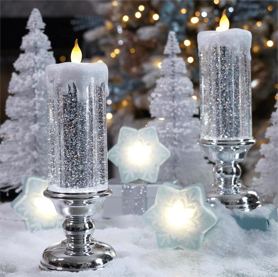 (🌲Early Christmas Sale- 50% OFF) LED Candles  With Pedestal