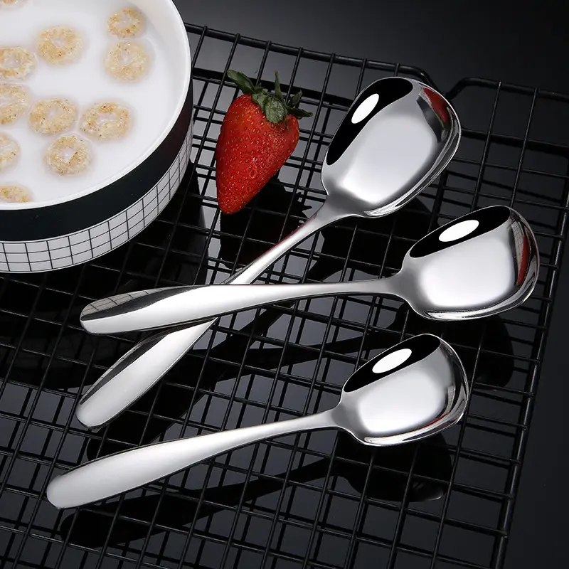 (🌲Early Christmas Sale- SAVE 48% OFF)Square Head Stainless Steel Spoons--buy 5 get 5 free & free shipping（10pcs）