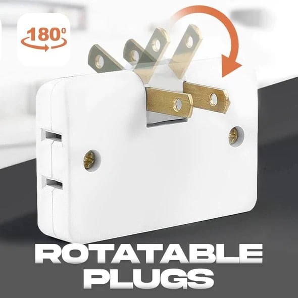 🔥Summer hot sale - 49% OFF)180 Degrees Rotatable Socket Converter, BUY 3 GET 1 FREE