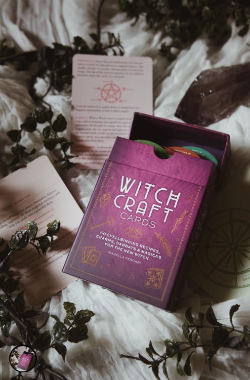 🔥LAST DAY 50% OFF-🔮Witchcraft Cards (60 Spellbinding Recipes, Charms, Sabbats & Magicks)