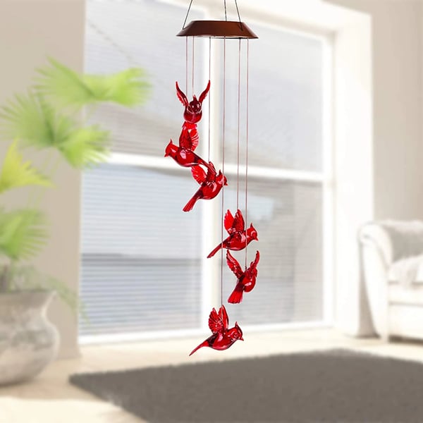 Solar Cardinal Wind Chime Light-Buy 2 Free Shipping