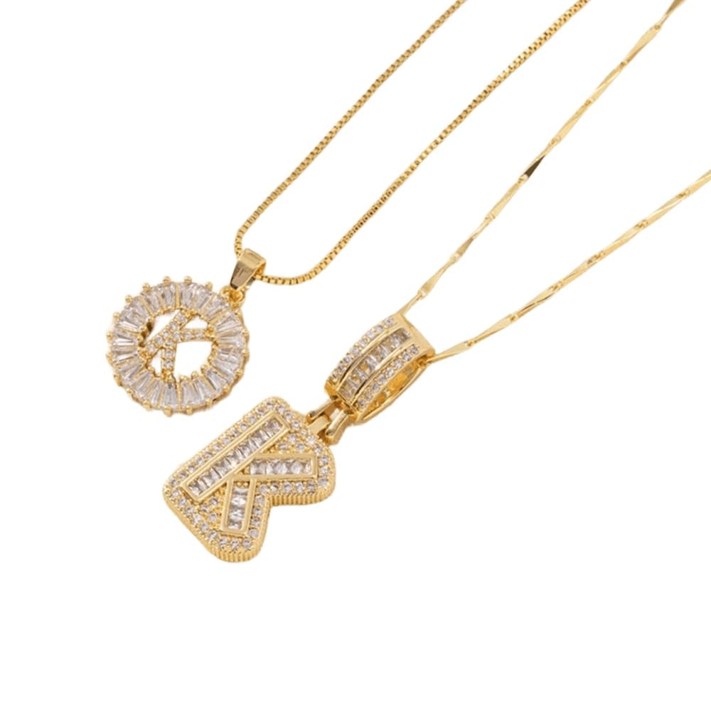 [LAST DAY 49% OFF]  🔥Initial Letter Pendant Necklaces - 2 Pack