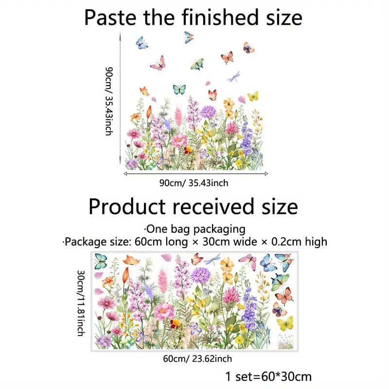 ✨LAST DAY 70% OFF💐Colorful Floral Bouquet Window Sticker(Cut To Size Freely)