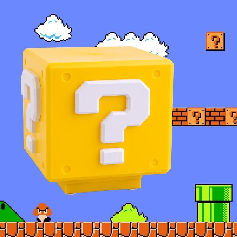 💖Last Day Sale 49% Off-🔥Mario Bros.Charging Question Mark Night Light💡 With Game's Gold Coin Sound