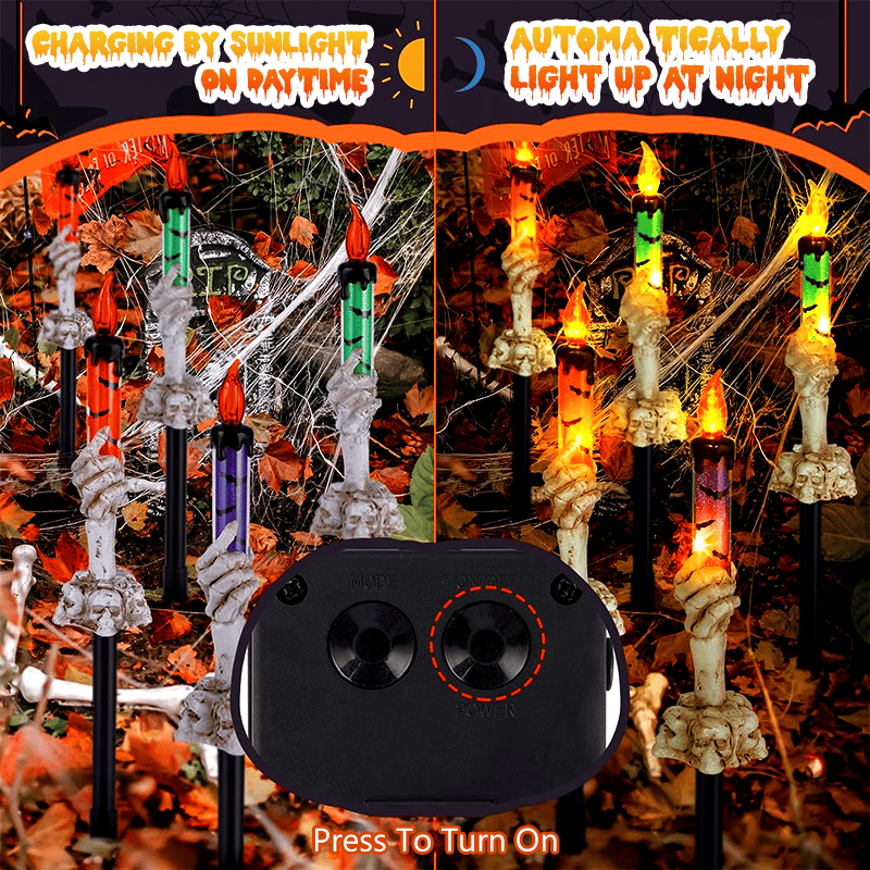 🎁TikTok Last Day Sale - 70% OFF🎉Solar Powered Skull Candle Light💀