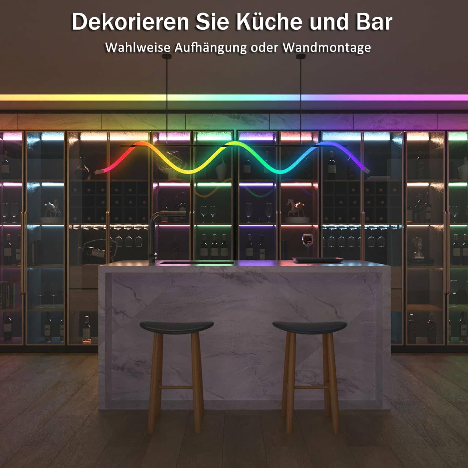 🌈Heißer Verkauf 49% Rabatt - 360° leuchtender wasserdichter Streifen mit Musiksynchronisation