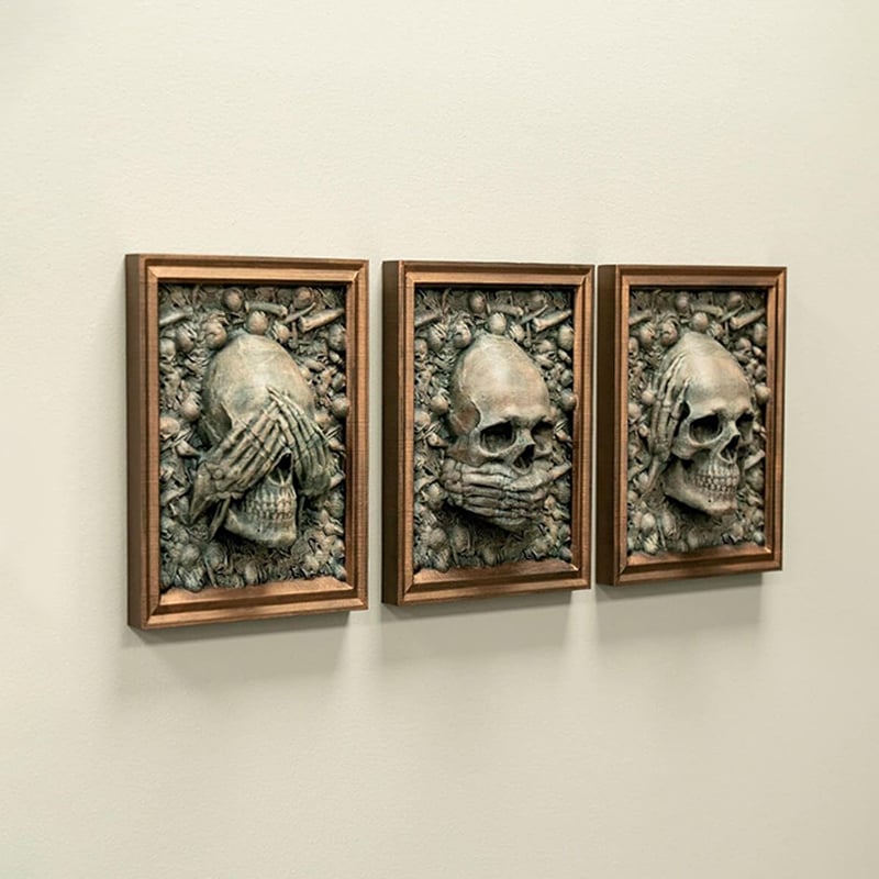 ☠️Three Wise Skulls Picture Frame Decor(Buy 2 Save $10 && Free Shipping👹)