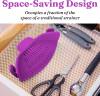 Kitchen Gizmo Snap N' Strain - Silicone Clip-On Colander, Heat Resistant Drainer for Vegetables and Pasta Noodles, Kitchen Gadgets for Bowl, Pots, and Pans - Essential Home Cooking Tools - Grey