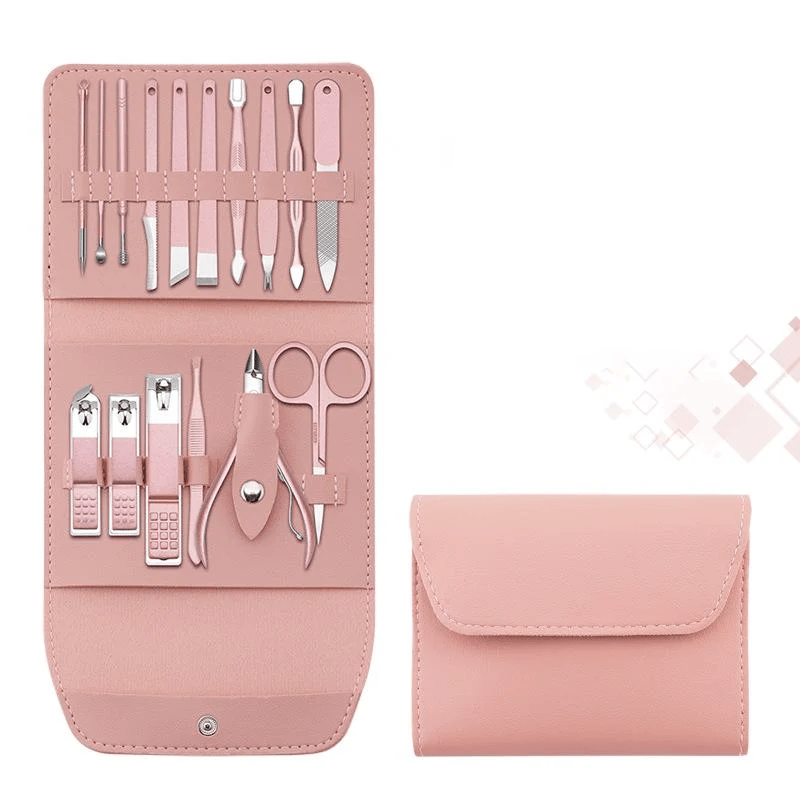 (Last Day Promotion - 49% OFF) Stainless Steel Nail Clippers Set(16pcs/Set), BUY 2 FREE SHIPPING