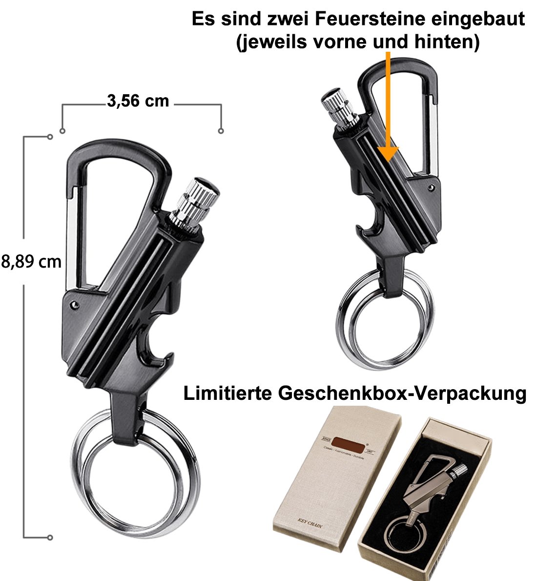🔥Letzter Tag 50% RABATT-Zündung, Bieröffner, Schlüsselanhänger, drei Funktionen in einem