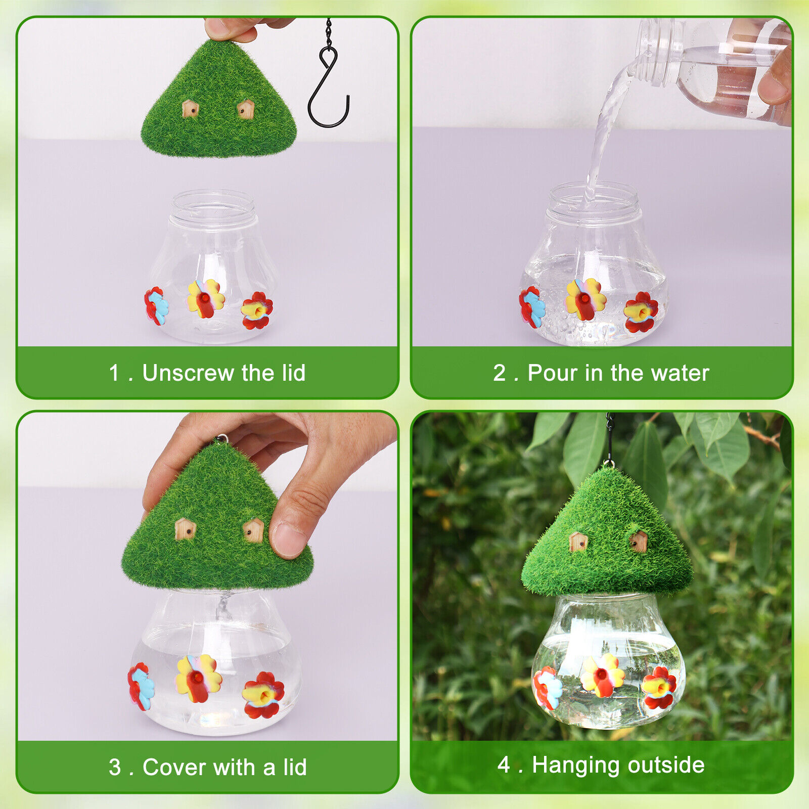 (🔥Last Day Promotion - 50% OFF) Hummingbird Water Feeders for Outdoors Hanging Bird Water Feeder