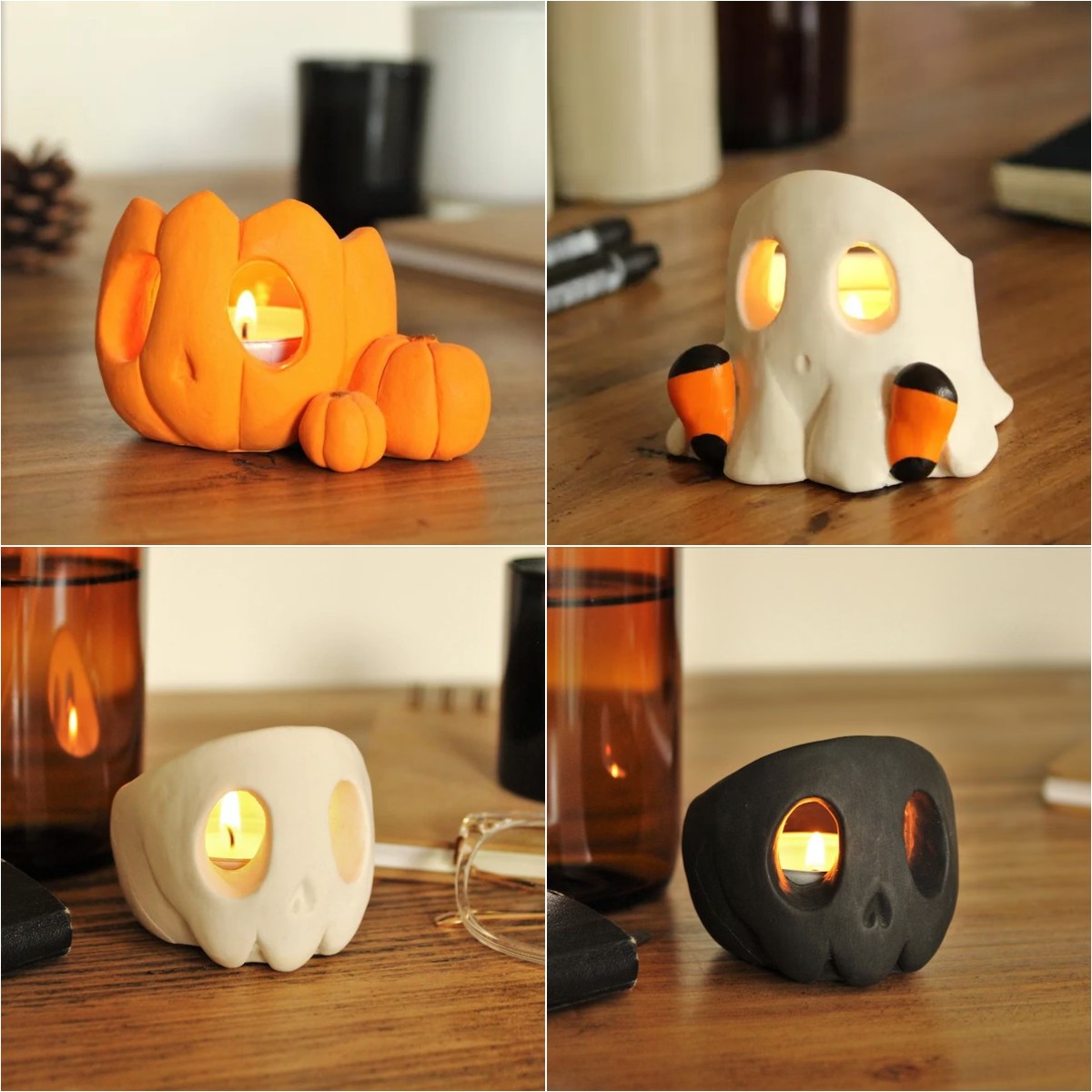 <strong>🎃Early Halloween Sale - 50% OFF</strong> 👻Adorable Haunt Tealight Holders Collection