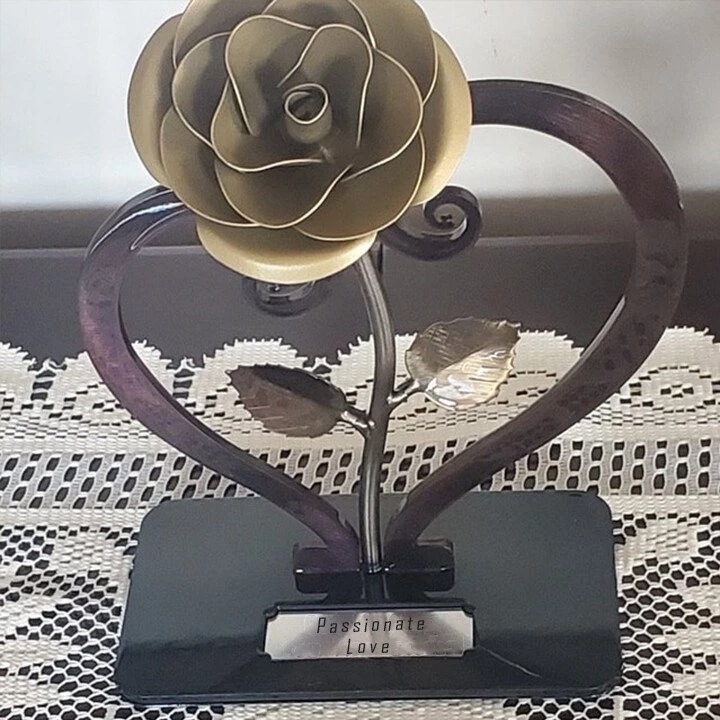 Last Day 50% OFF🔥🌹Handmade Metal Artwork Rose Ornament