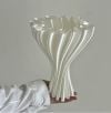 Line art flower vase 3D print white modern ornaments