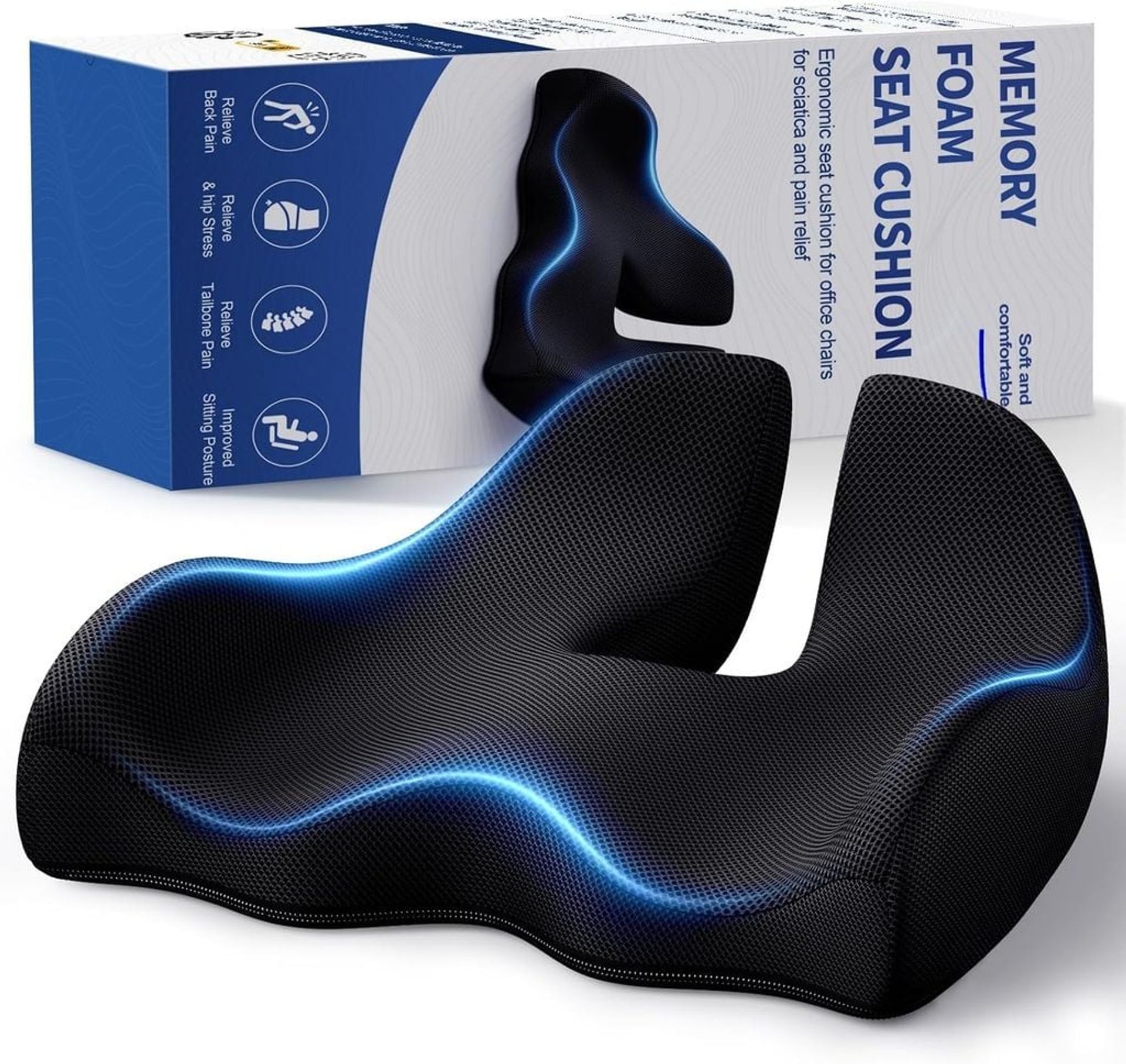 🔥LAST DAY 50％ OFF🎁Ergonomic Memory Foam Seat Cushion